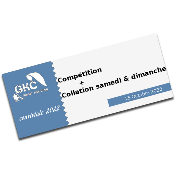 Compétition + collation samedi aprèm & dimanche